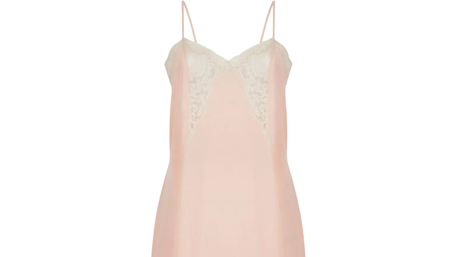 1930s Peach Silk and Lace Insert Slip Dress