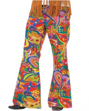 1960s Psychedelic Flares Mens Trousers