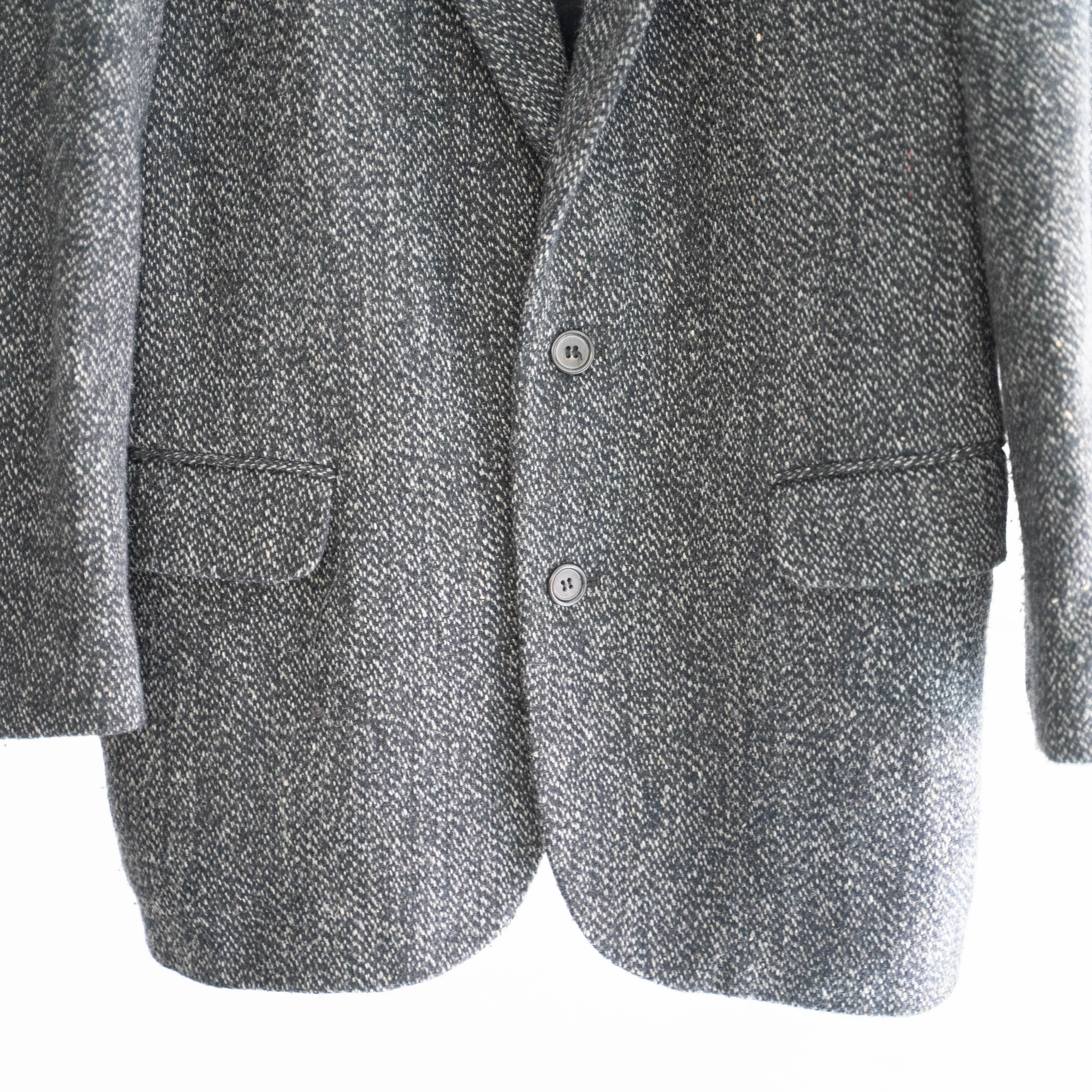 1980-90s Japan vintage salt and pepper tweed tailored jacket