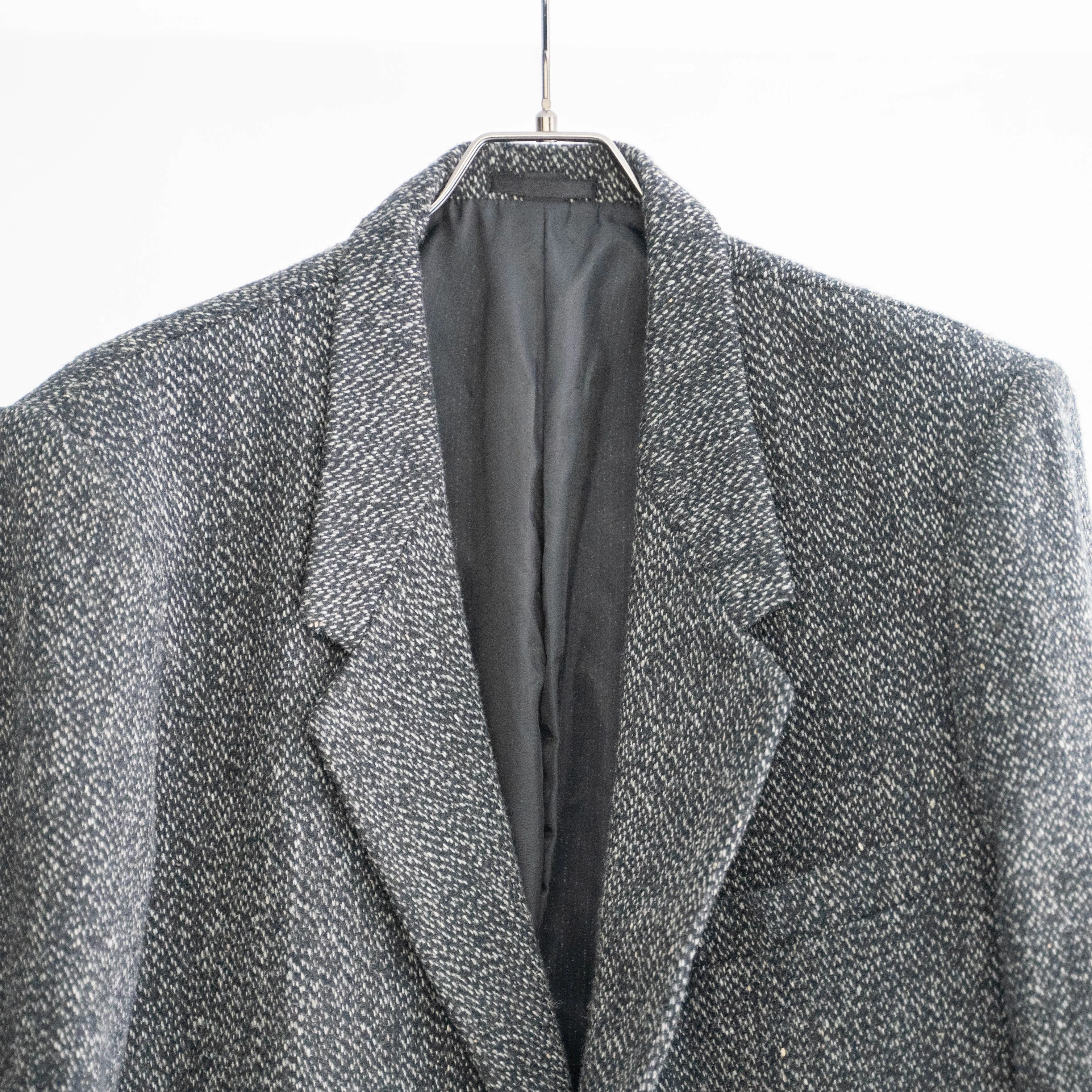 1980-90s Japan vintage salt and pepper tweed tailored jacket