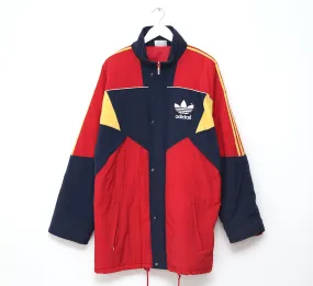 1990/92 ARSENAL Vintage adidas Football Bench Coat Jacket (XL) 44/46