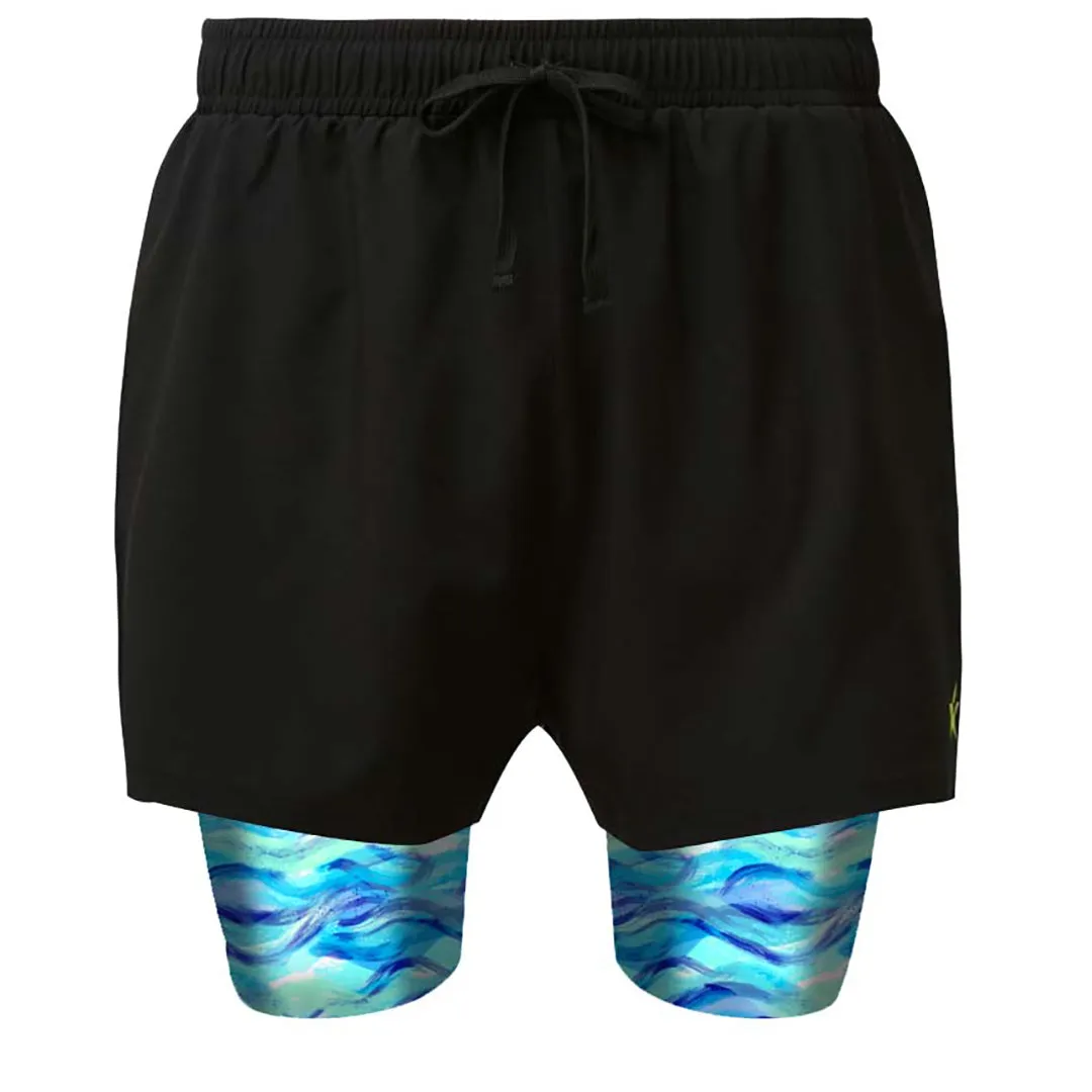 2 in 1 Double Layer Ultra Shorts | Santorini