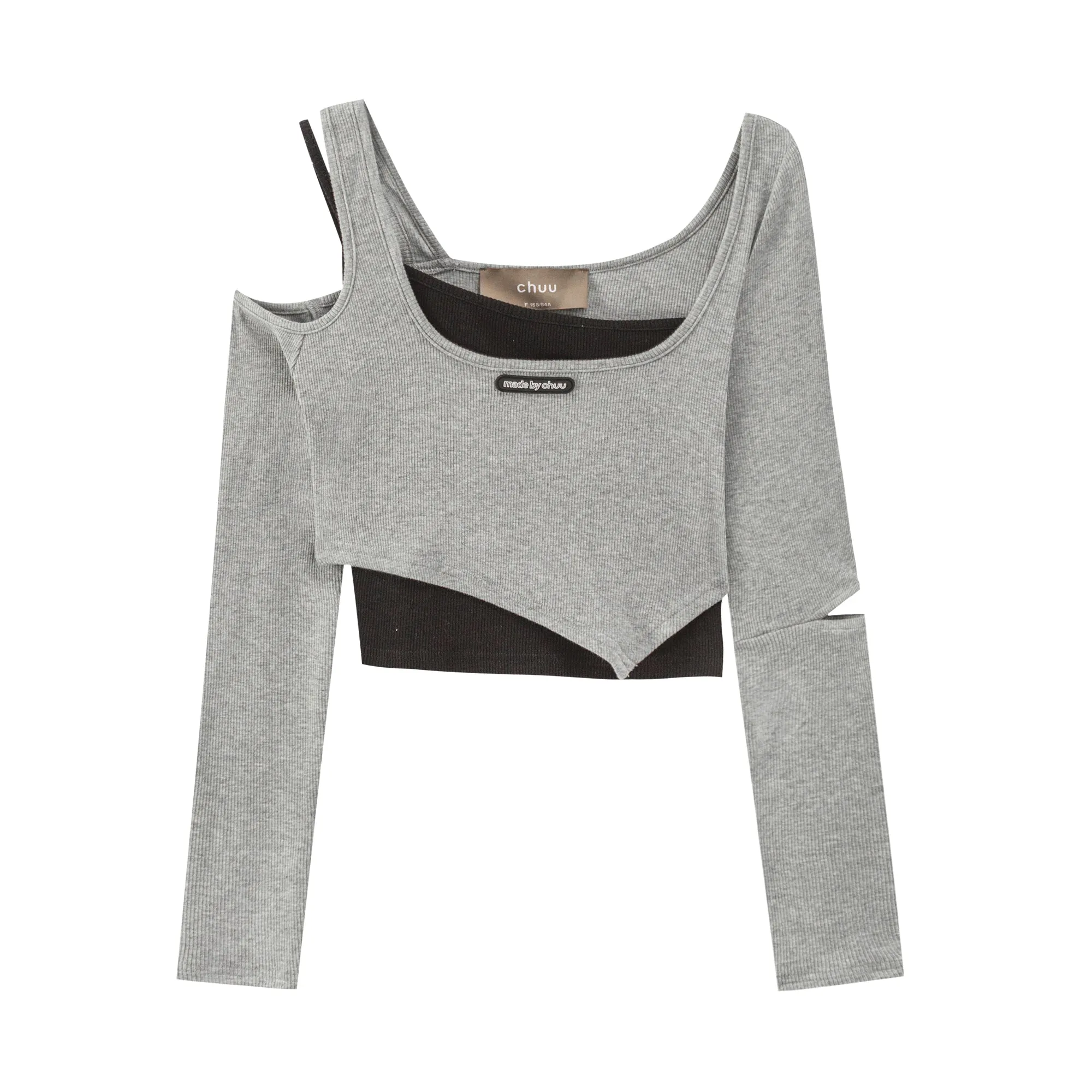 2-Layer Unbalanced Long-Sleeved Top