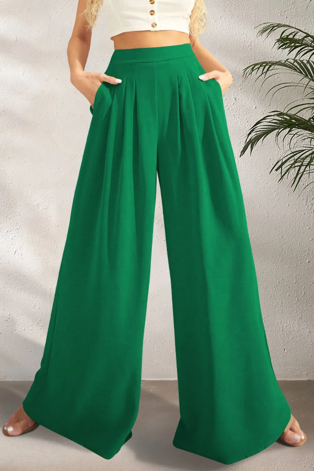 5 High Waist Wide Leg Pants