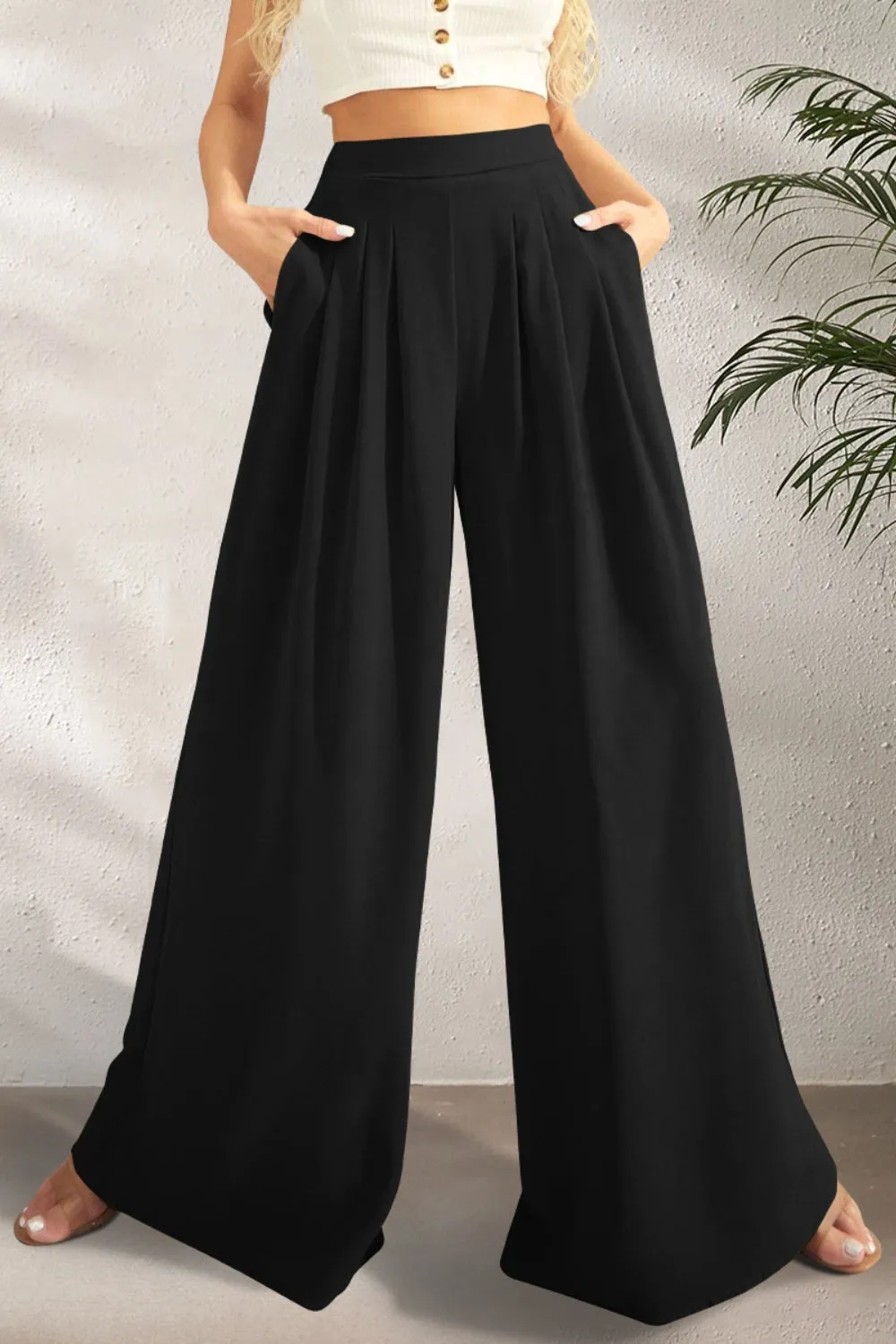 5 High Waist Wide Leg Pants