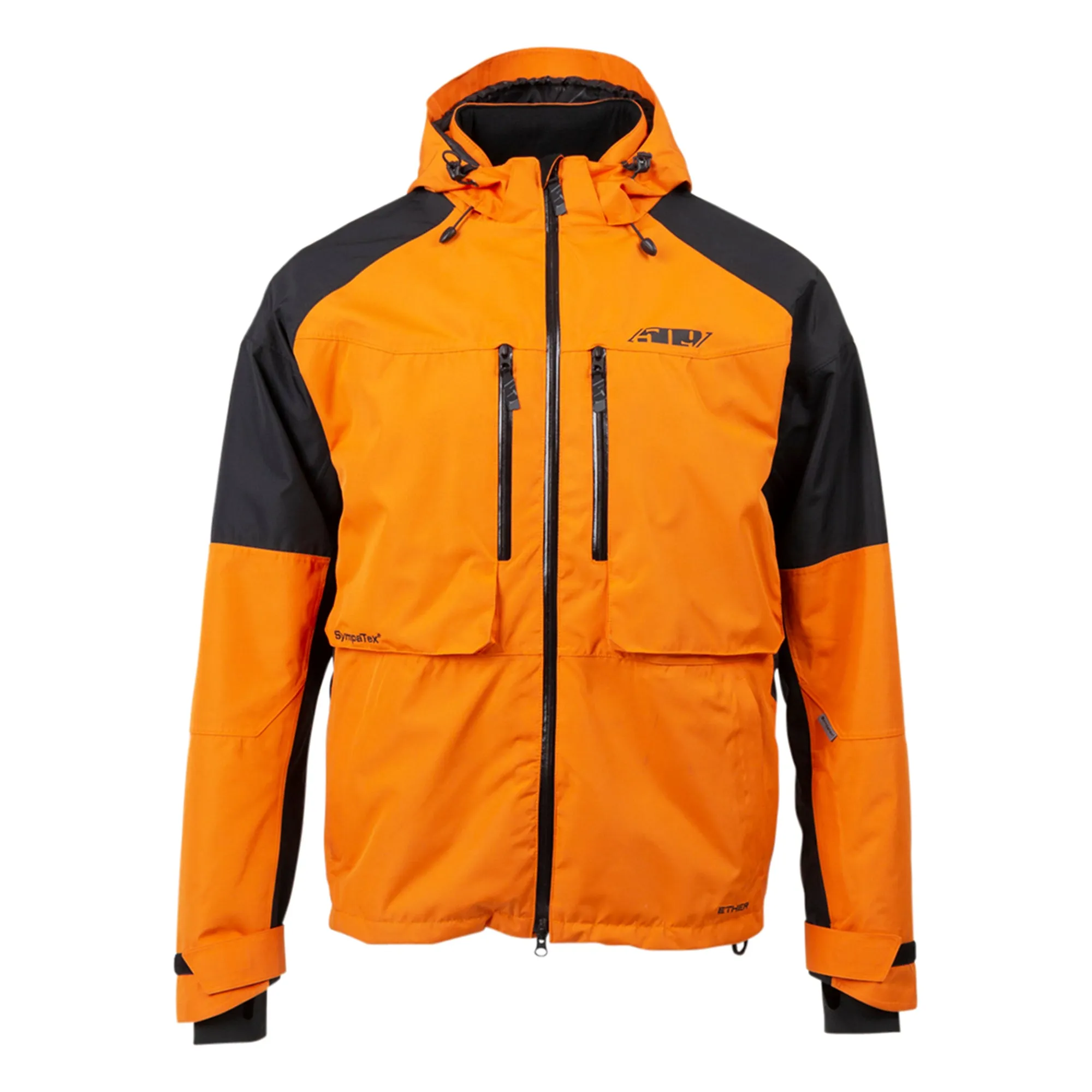 509  Ether Snowmobile Jacket Shell Sympatex Waterproof Windproof Orange