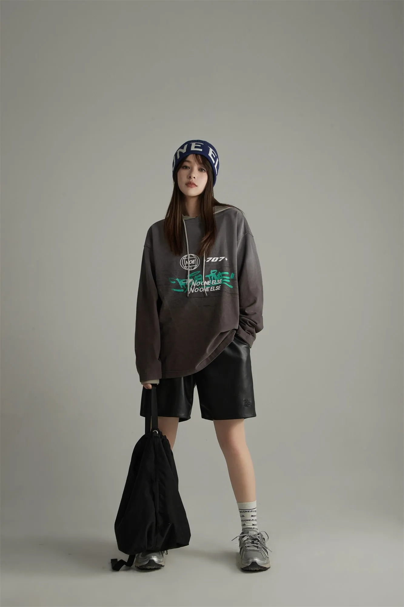 707 Graffiti Loose Fit Long-Sleeves Top