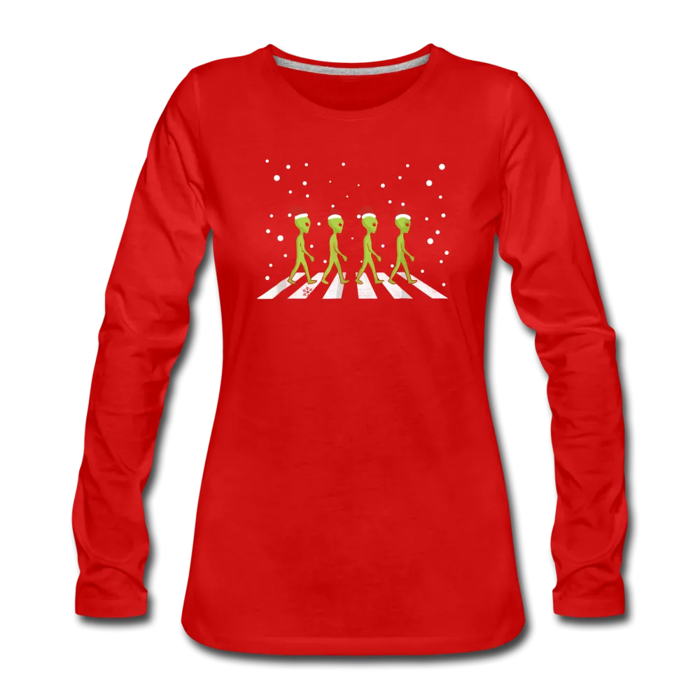 Aliens Crossing Street - Women's Premium Long Sleeve T-Shirt