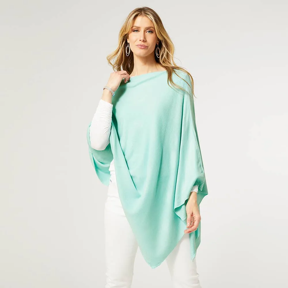 Aqua Lightweight Poncho One Size