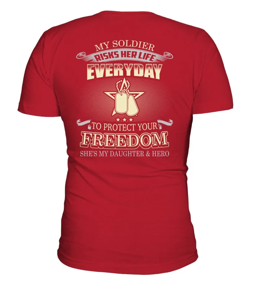 Army Mom Daughter Protects Your Freedom T-shirts