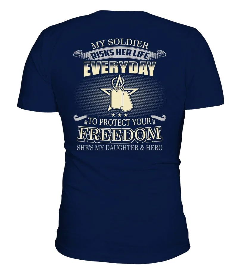 Army Mom Daughter Protects Your Freedom T-shirts