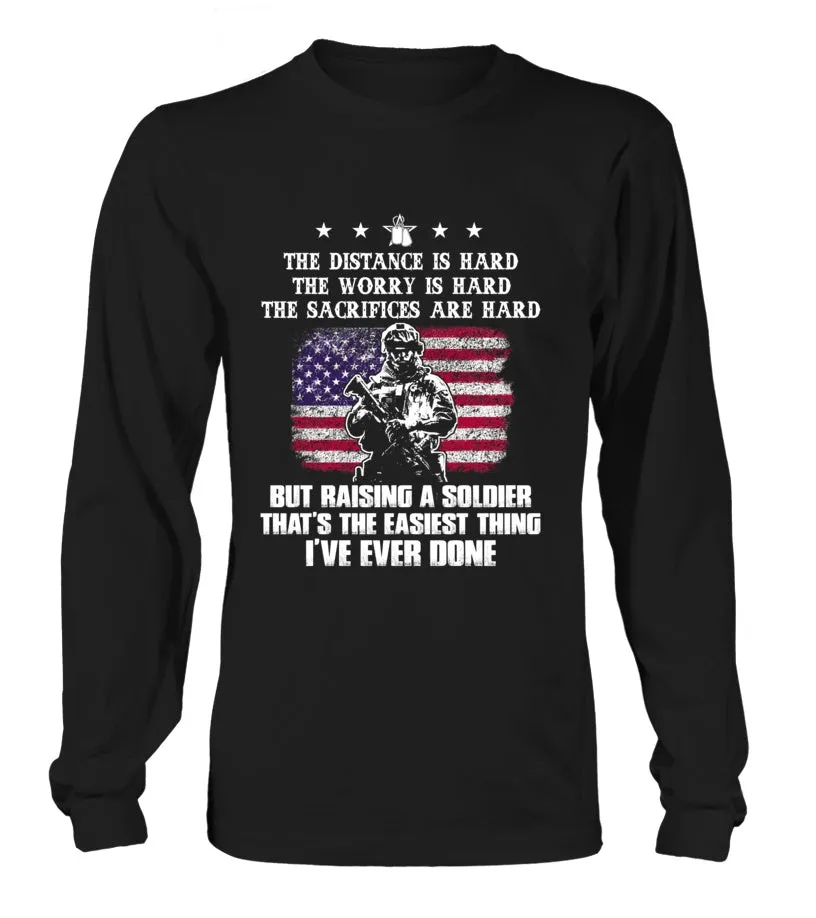 Front Army Mom Soldier T-shirts - Easy to Raise