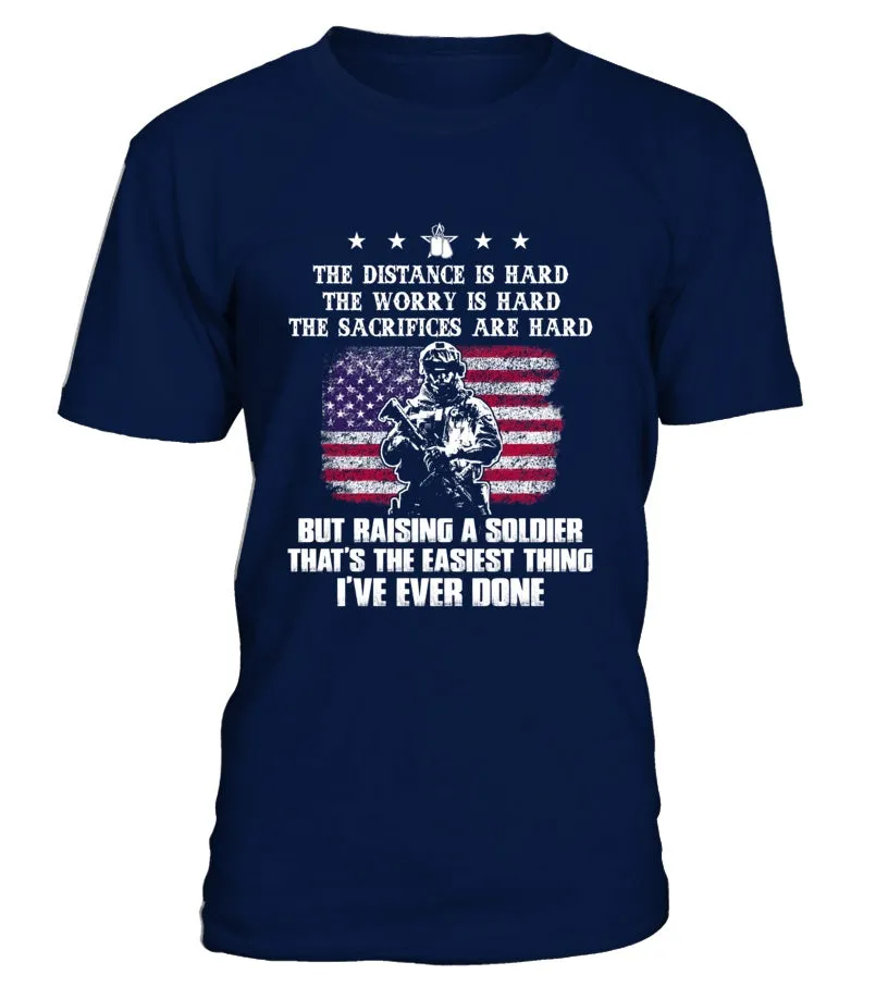 Front Army Mom Soldier T-shirts - Easy to Raise