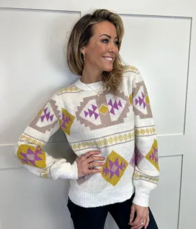 Aztec Wool Blend Jumper