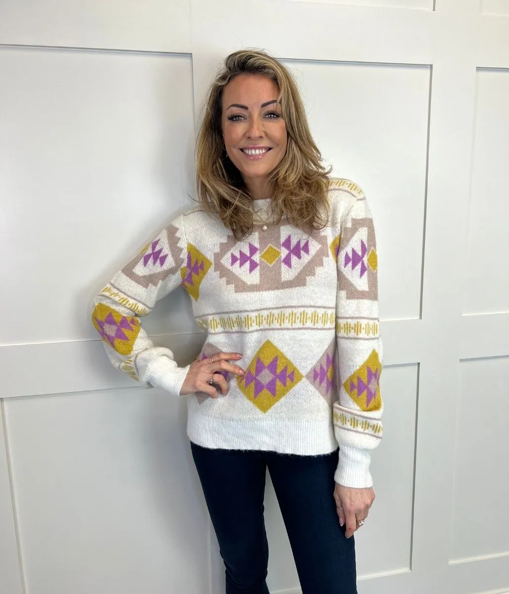 Aztec Wool Blend Jumper