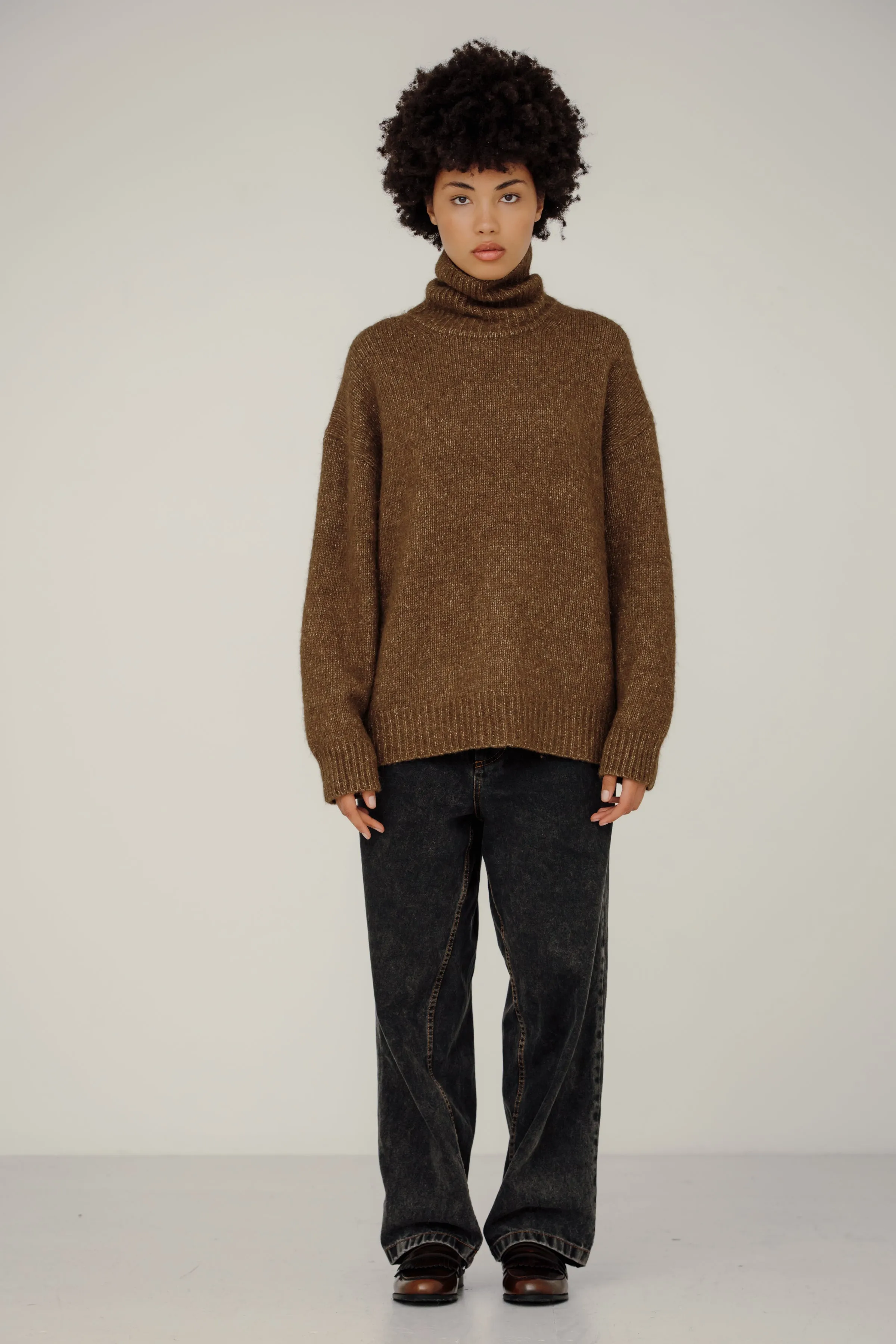 Bare Knitwear | Uma Rollneck in Sap