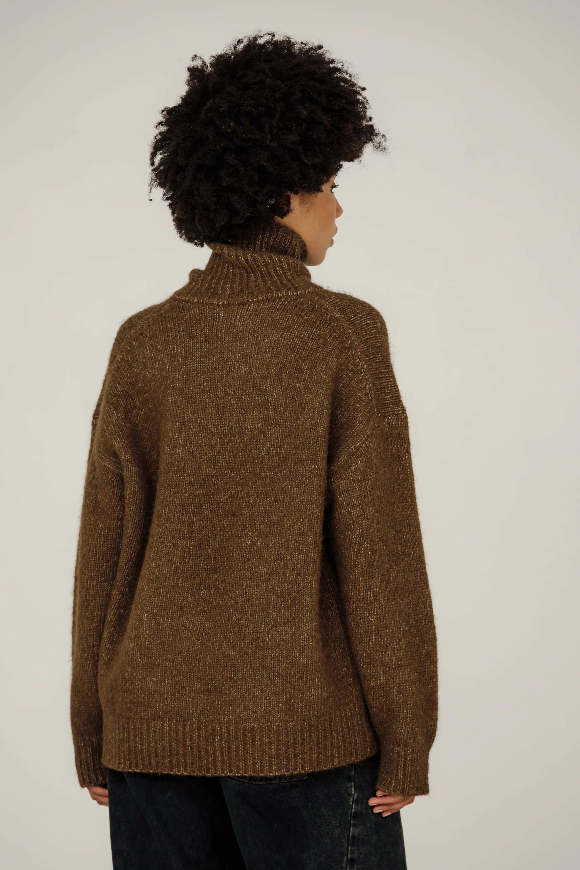 Bare Knitwear | Uma Rollneck in Sap