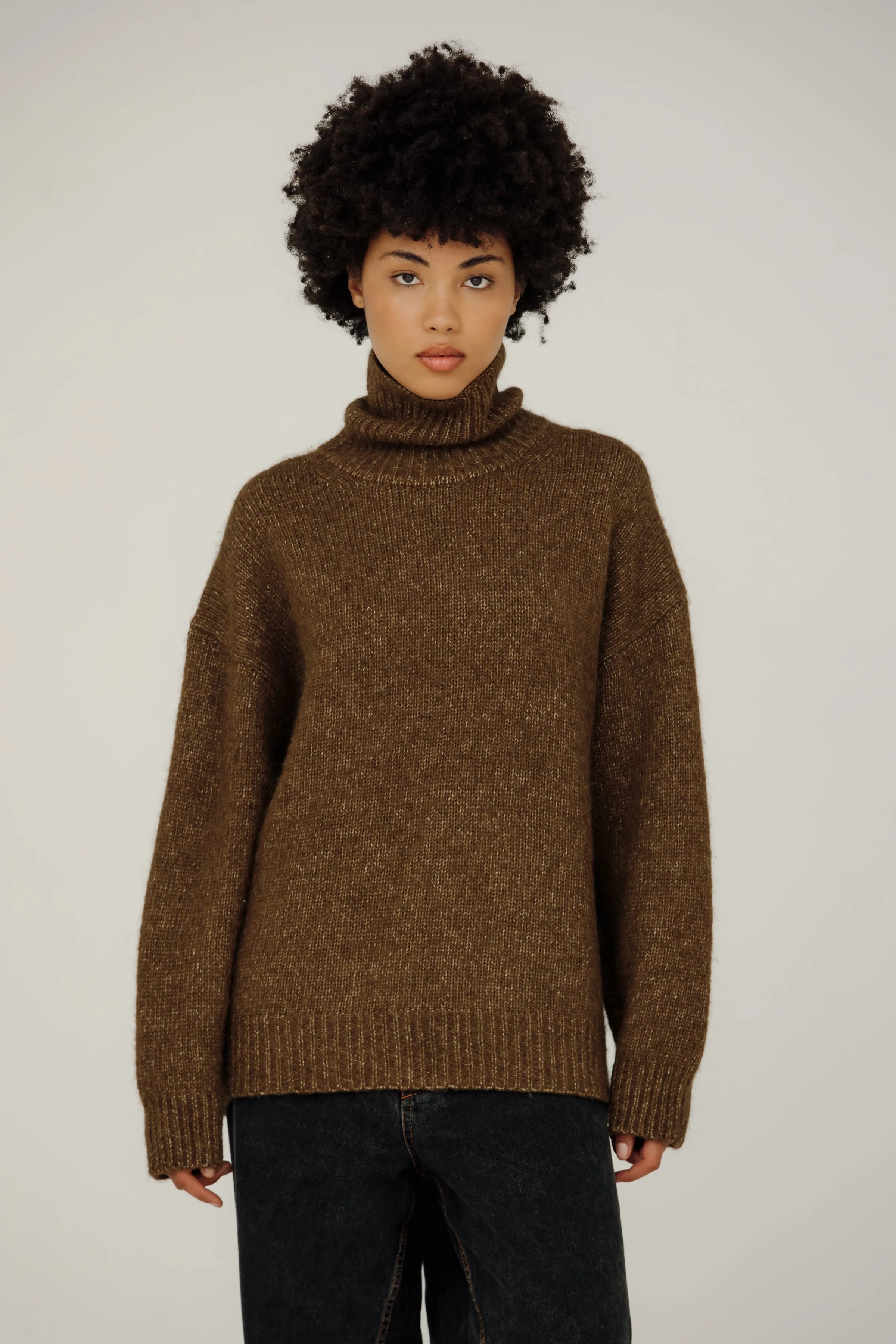 Bare Knitwear | Uma Rollneck in Sap