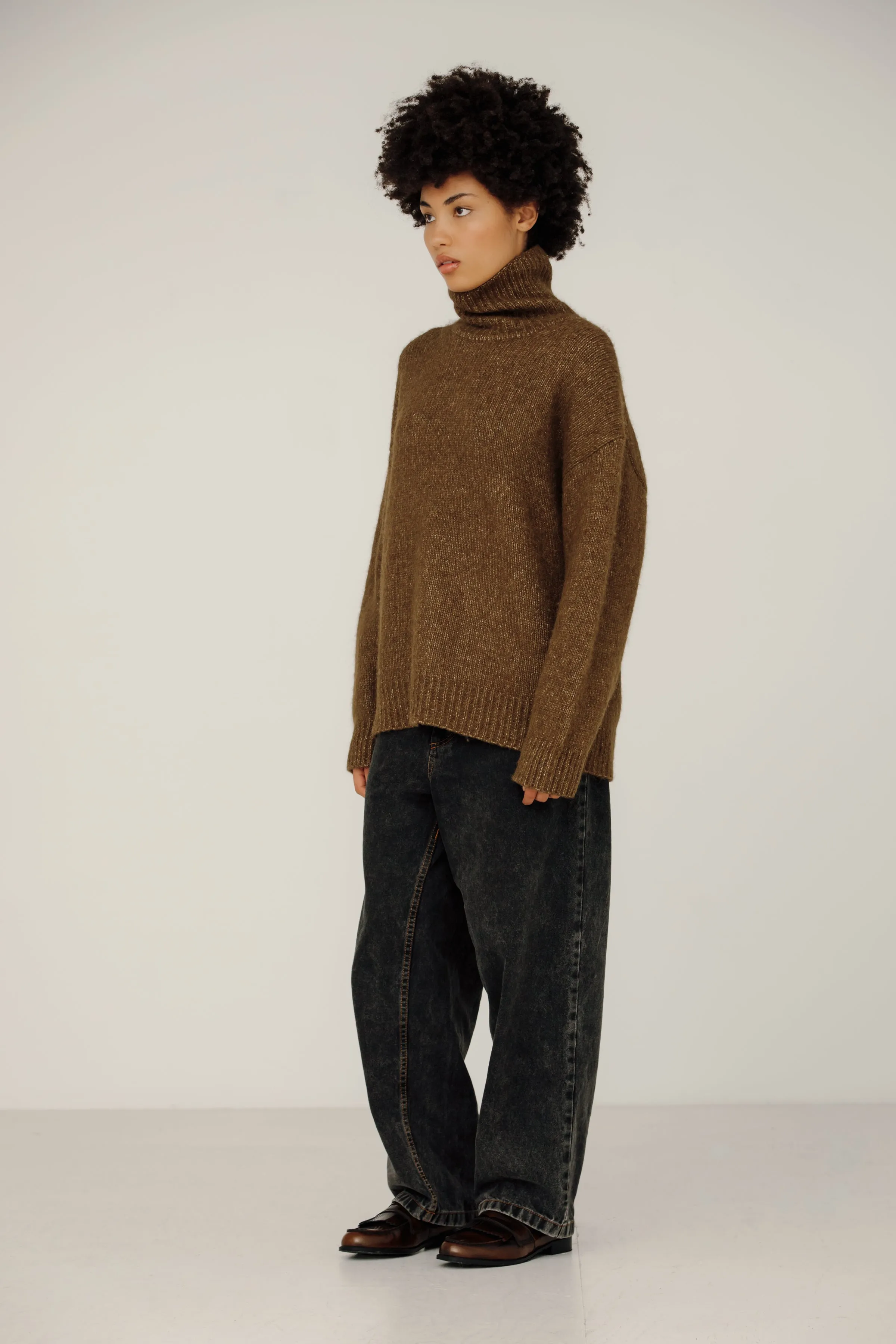 Bare Knitwear | Uma Rollneck in Sap