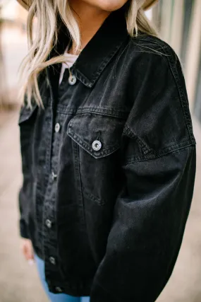 Becki Classic Black Denim Jacket | FINAL SALE