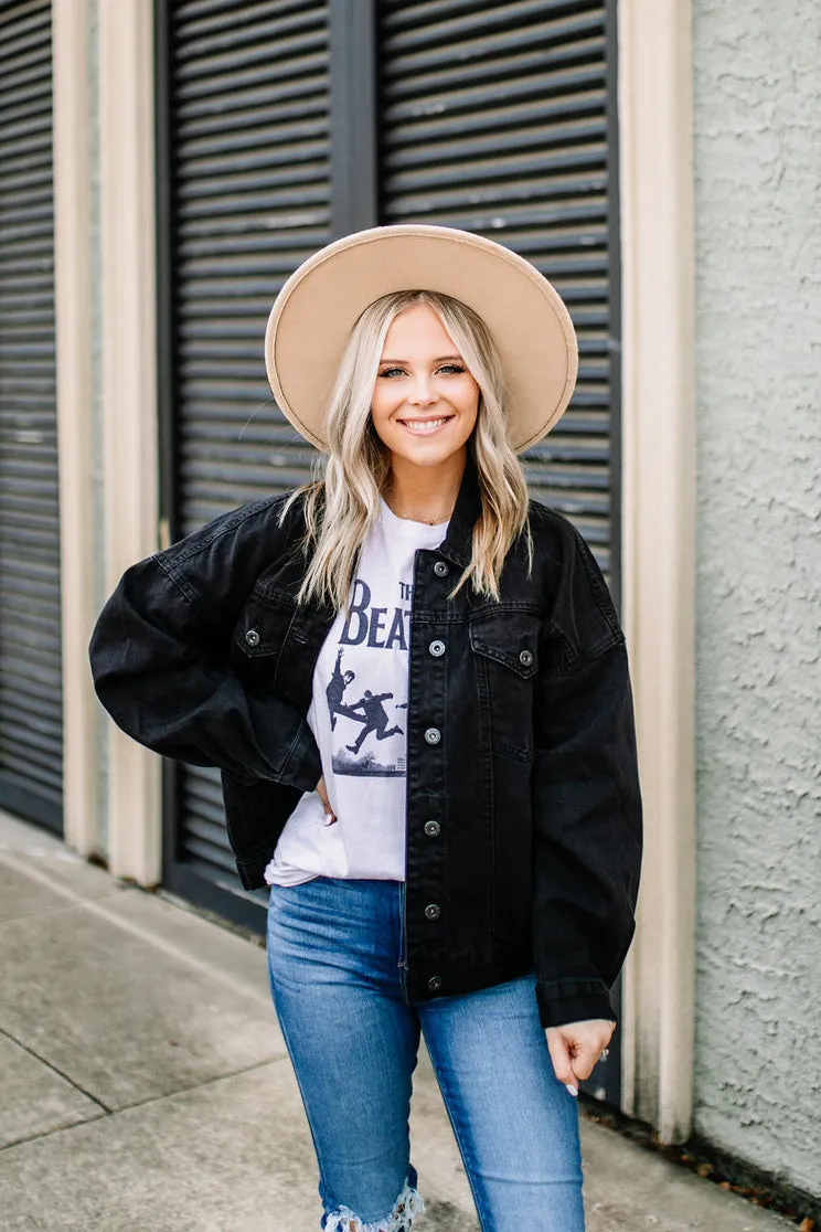 Becki Classic Black Denim Jacket | FINAL SALE