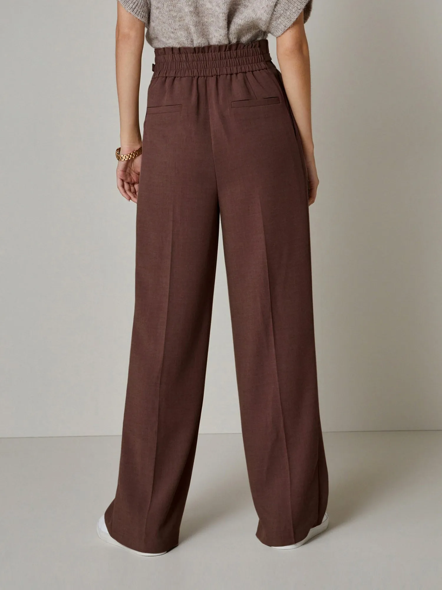 Belted Wide Leg Trousers