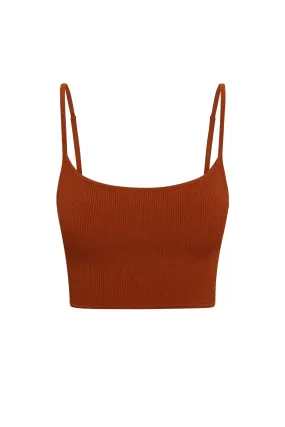 Beverly Hills Knitwear Top - Copper Rib