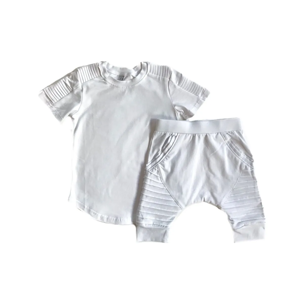 Biker Shorts- White