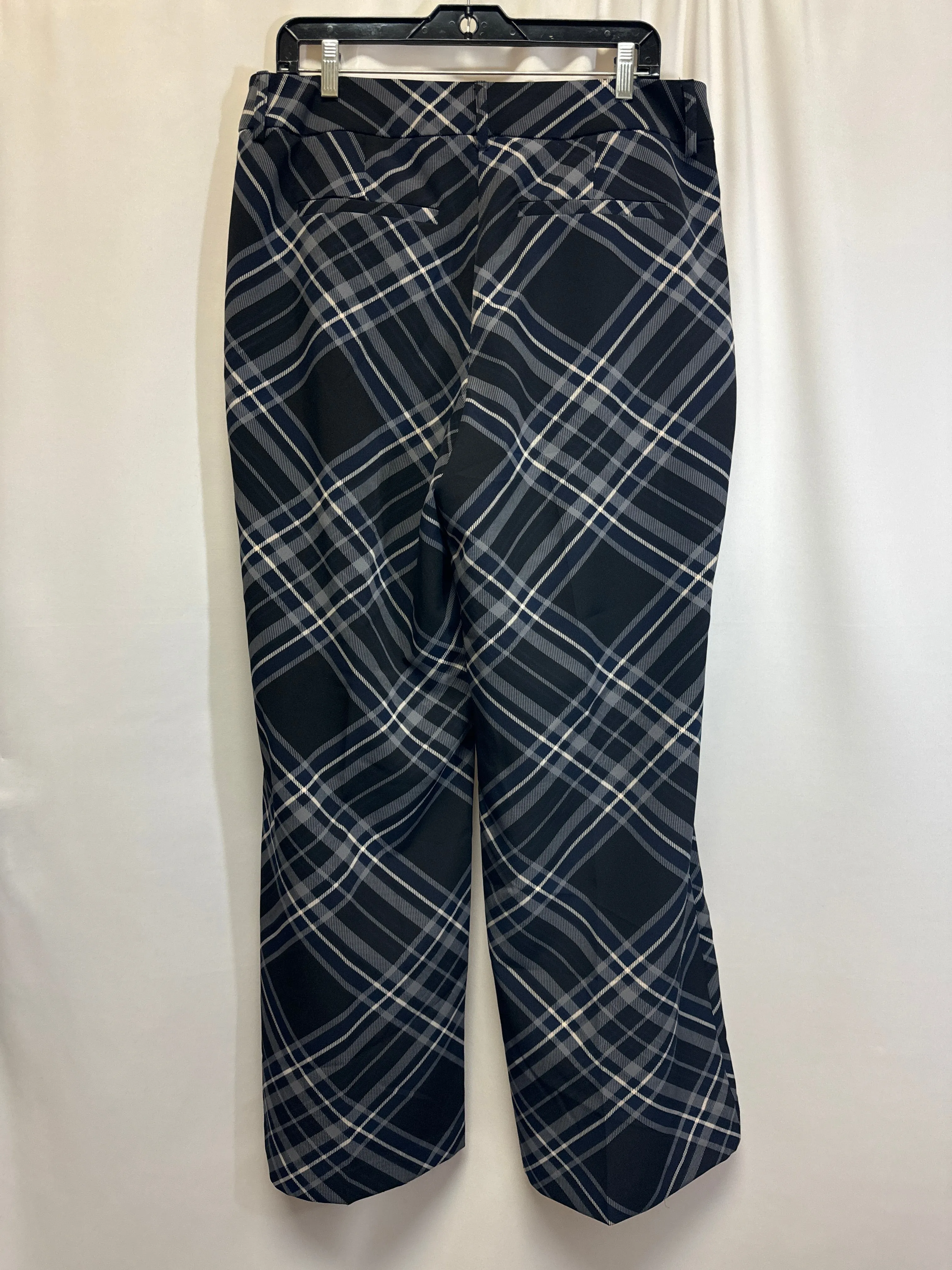 Black & Blue Pants Wide Leg Cato, Size 14