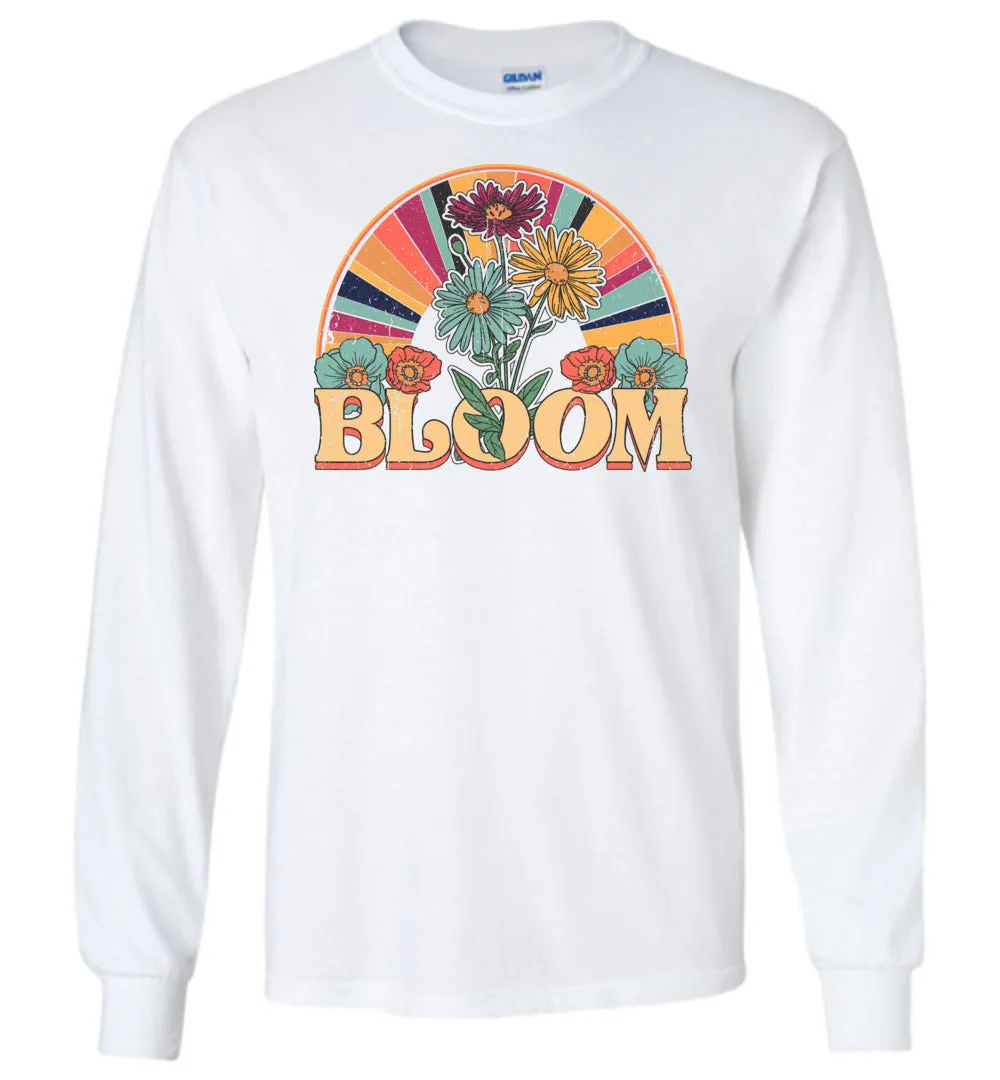 Bloom Flowers Vintage Long Sleeve T-Shirts