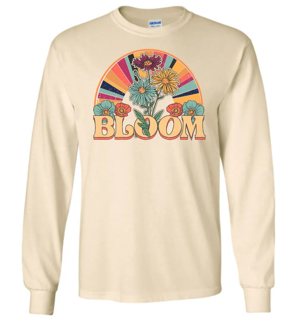 Bloom Flowers Vintage Long Sleeve T-Shirts