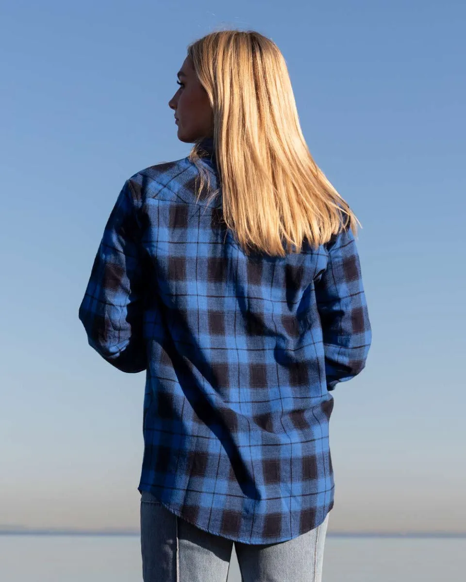 Blue Flannel Long Sleeve Shirt