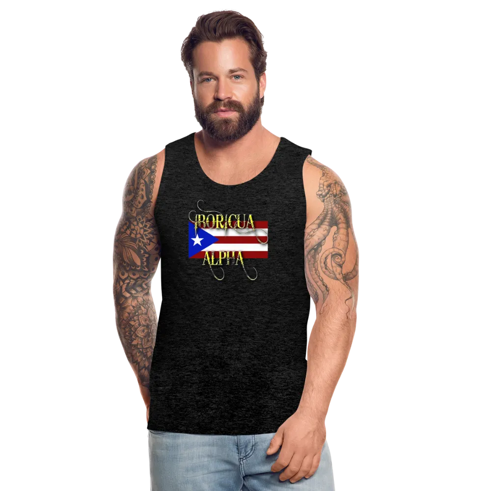 Boricua Alpha Puerto Rico Flag Premium Tank (Small-3XL)