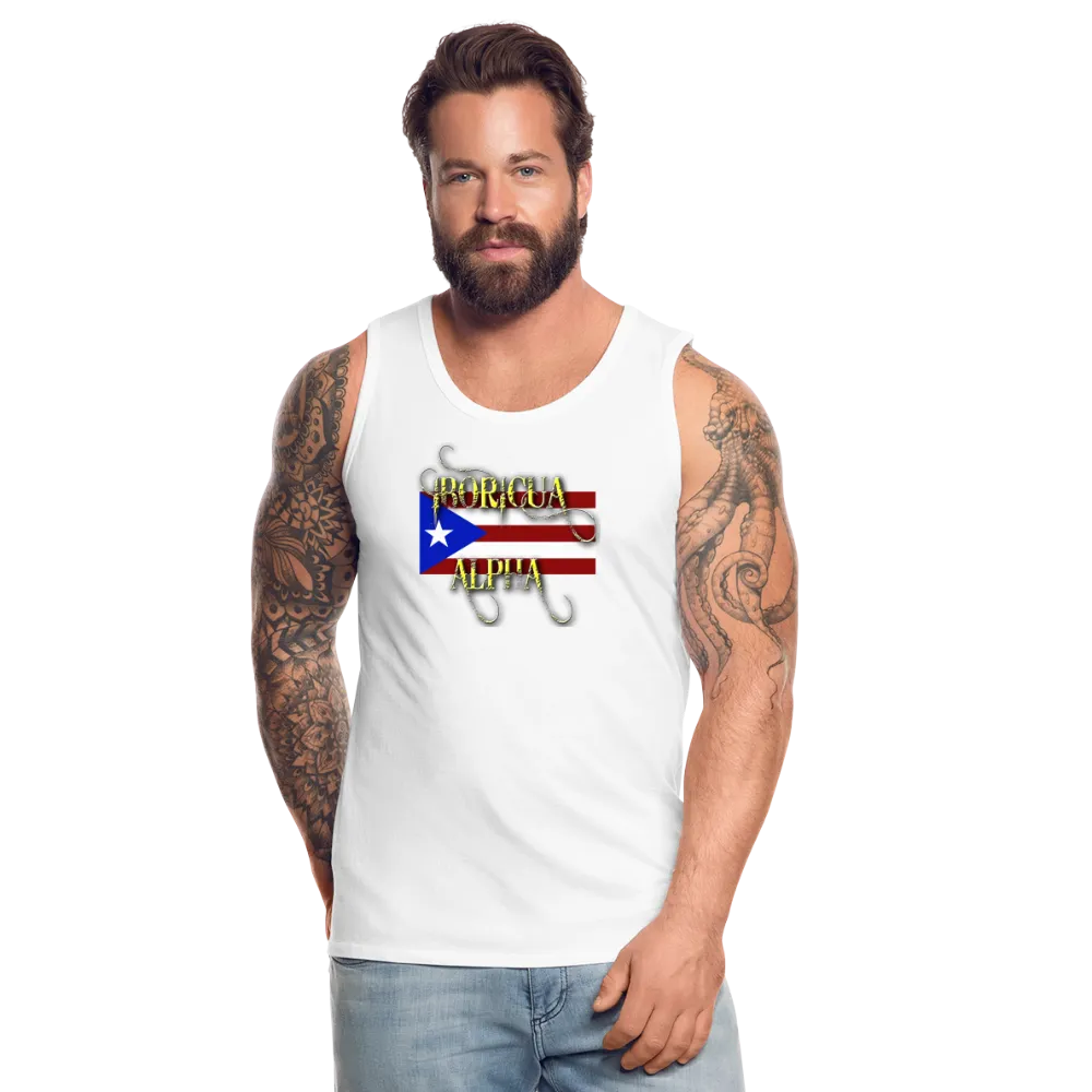 Boricua Alpha Puerto Rico Flag Premium Tank (Small-3XL)