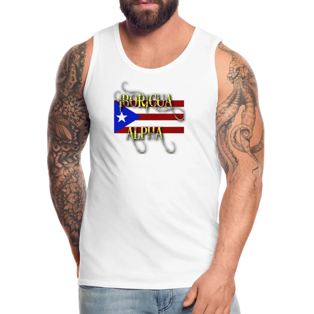 Boricua Alpha Puerto Rico Flag Premium Tank (Small-3XL)