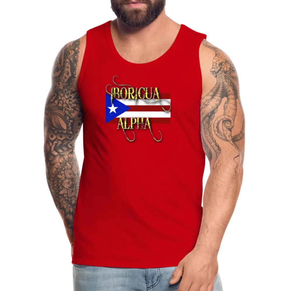 Boricua Alpha Puerto Rico Flag Premium Tank (Small-3XL)