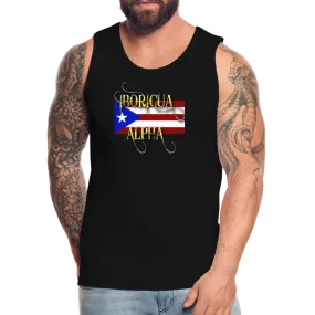 Boricua Alpha Puerto Rico Flag Premium Tank (Small-3XL)