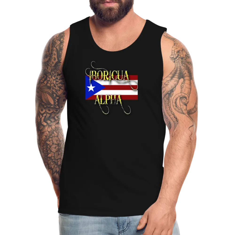 Boricua Alpha Puerto Rico Flag Premium Tank (Small-3XL)