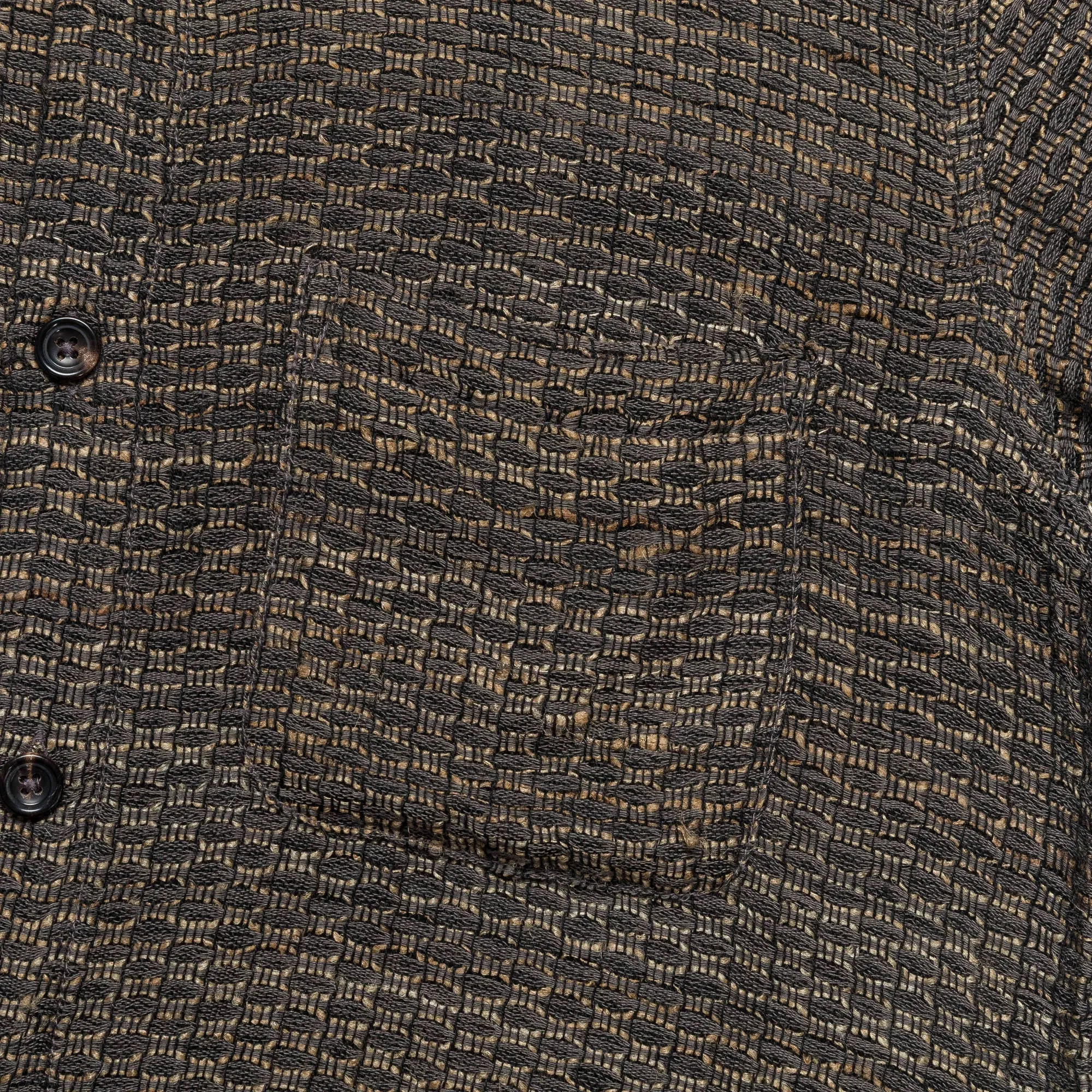 Box Shirt Zari Thread Weave - Charcoal/Gold Small