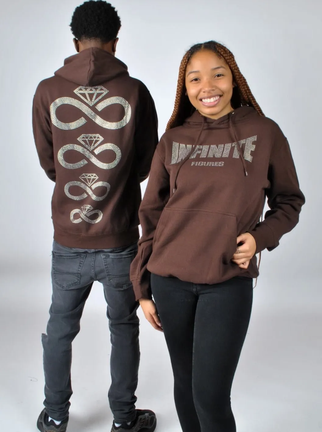 Brown Rhinestone Hoodie