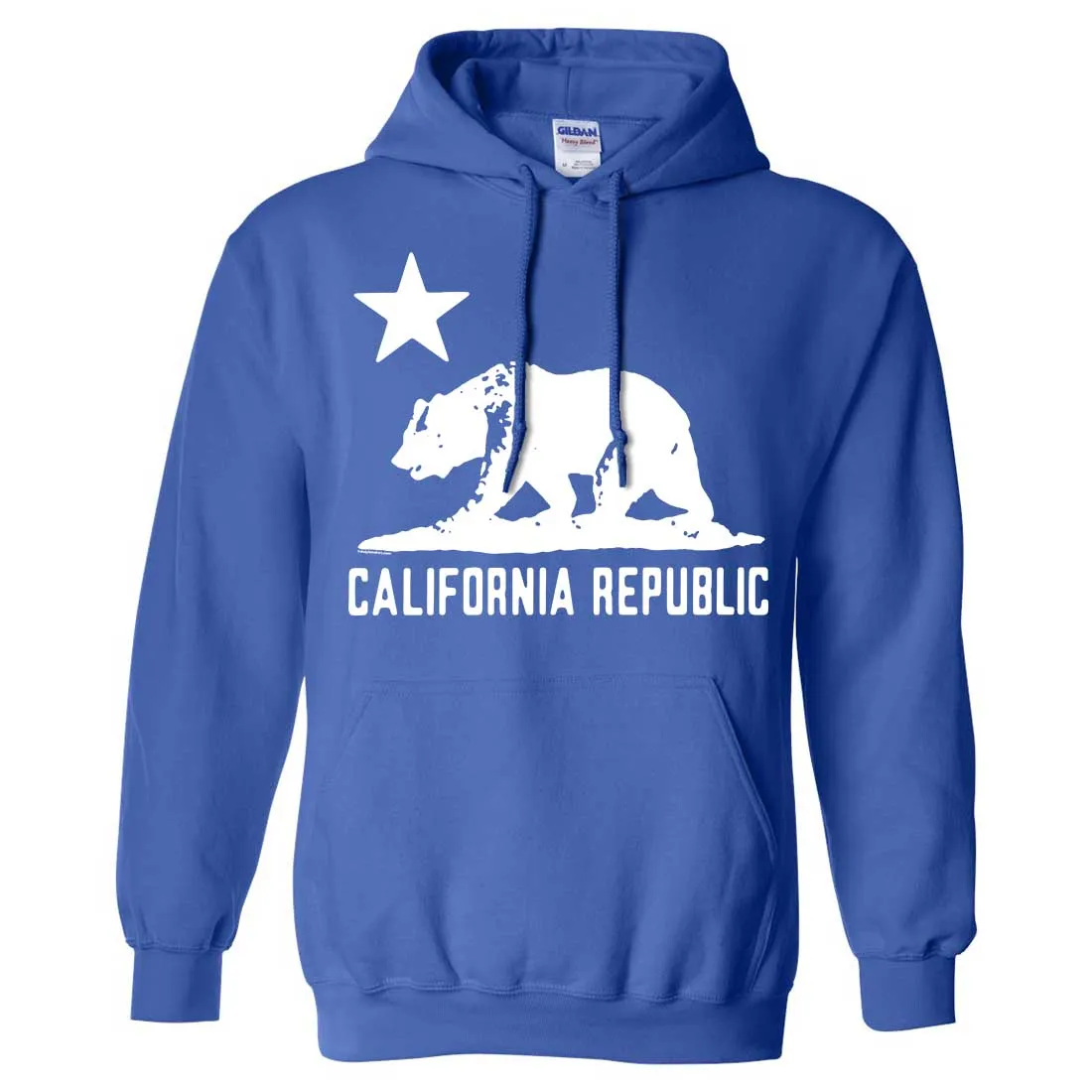 California Flag Oversize White Silhouette Sweatshirt Hoodie