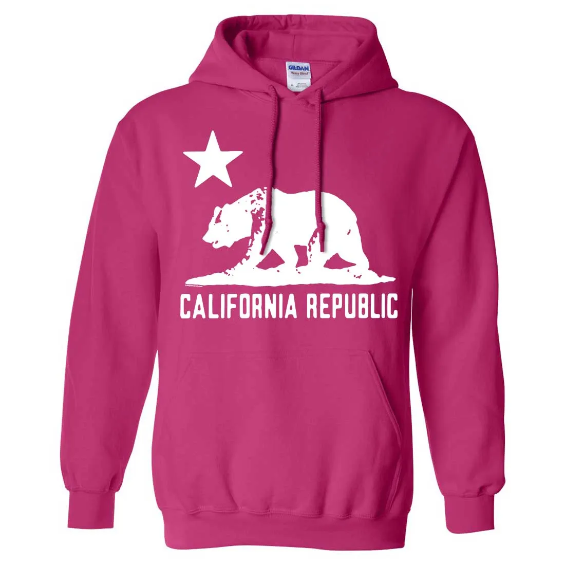 California Flag Oversize White Silhouette Sweatshirt Hoodie