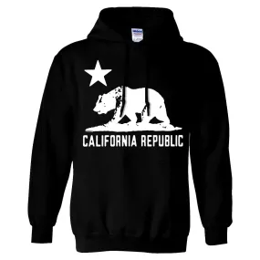 California Flag Oversize White Silhouette Sweatshirt Hoodie