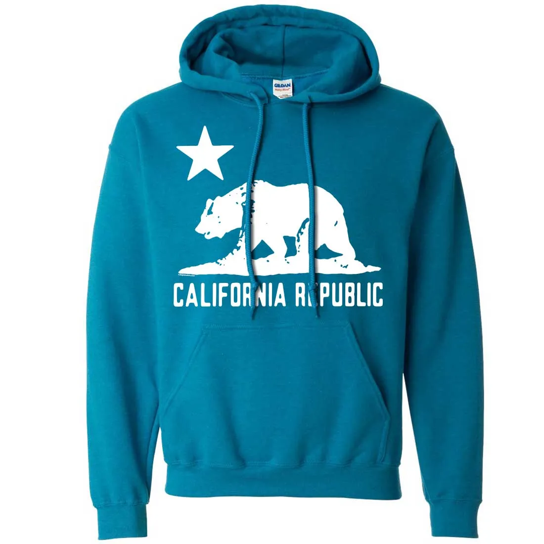 California Flag Oversize White Silhouette Sweatshirt Hoodie