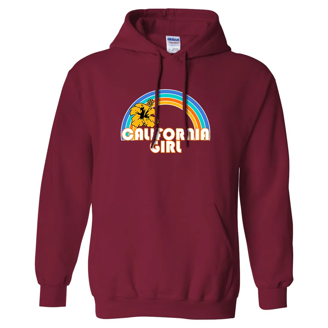 California Girl Rainbow Hibiscus Sweatshirt Hoodie