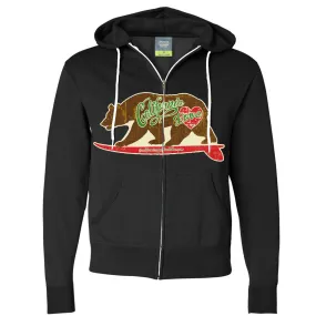 California Love Vintage Surfboard Zip-Up Hoodie