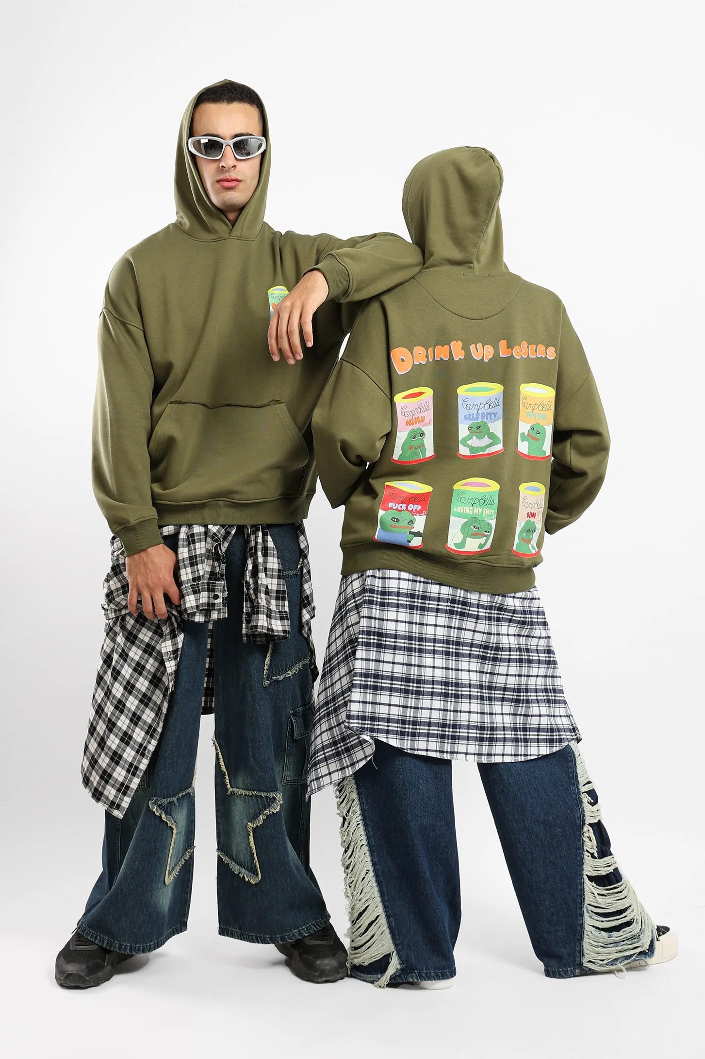 CAMPBELL MEME HOODIE - KHAKI