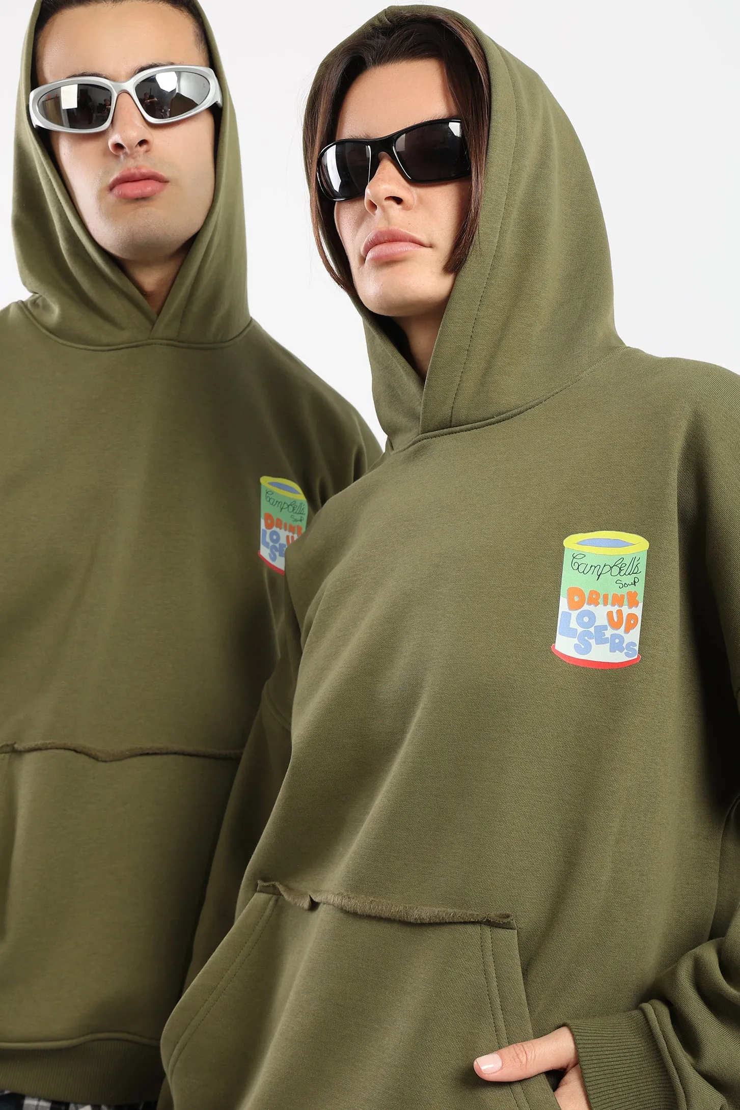 CAMPBELL MEME HOODIE - KHAKI