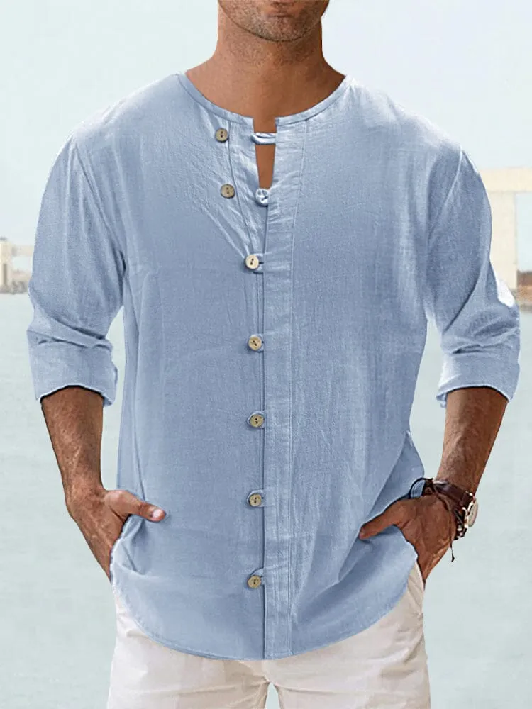 Casual Cotton Linen Long Sleeve Shirts