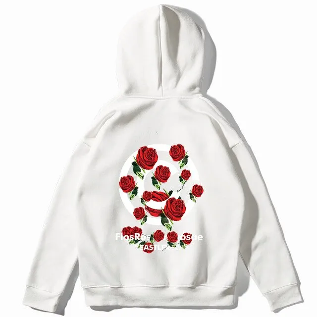 Cozy CC Rose Hoodie - Stylish and Comfortable Womens Apparel with Floral Design